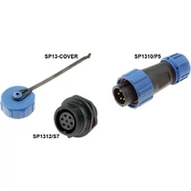 Csatlakozó SP1310/P6 apa + SP1312/S6 anya, panel, M12x1   