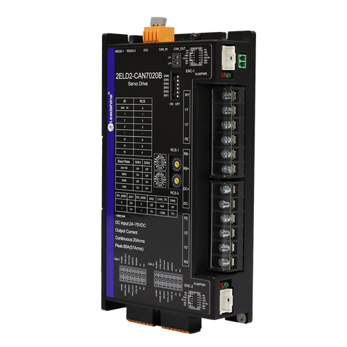 2ELD2-CAN7020B DC szervo DC24-70V, 20A folyamatos, 60A csúcsáram, CANopen,Analóg
