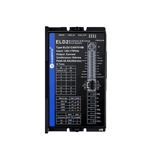 ELD2-CAN7010B DC szervo DC24-70V, 10A folyamatos, 30A csúcsáram, CANopen