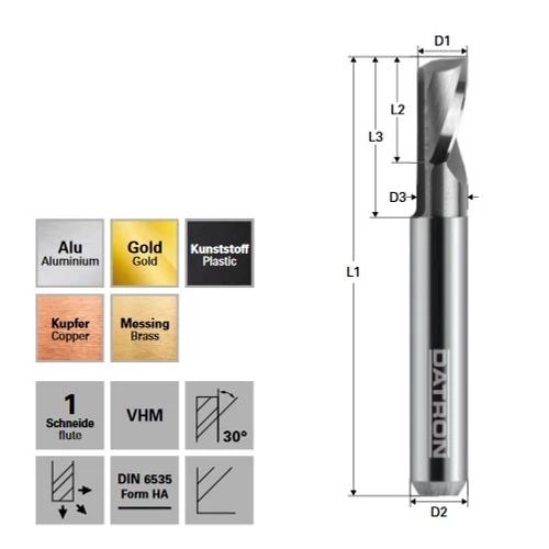 Datron Maró egyélű speciális kiegy. D1=6/D2=6/D3=5,5/L1=55/L2=21/L3=27