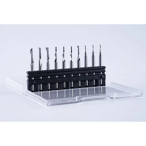 SC Maró készlet műanyag megmunkáláshoz, 10db  szár=3,175mm, dolgozó átmérő=3mm , 2mm, 1mm